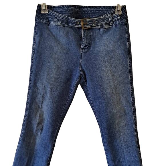 Calvin Klein Mid Wash Straight leg Jeans with Buckled Belt - Size 2 - Picture 6 of 9